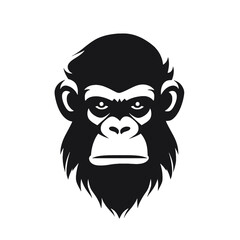 Obraz premium monkey silhouette vector design template