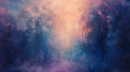 mist enveloping a mysterious forest
