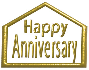 happy anniversary 3d text png file