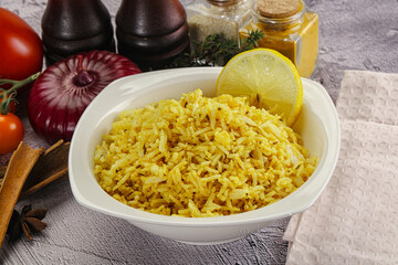 Indian cuisine lemon basmati rice
