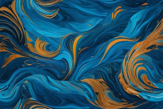 pattern of waves, Immerse yourself in the mesmerizing world of abstract art with a captivating image featuring a texture color abstract background pattern art paint liquid blue effect