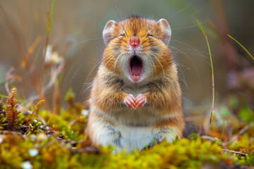 Gähnende Tiere - Maus oder Hamster