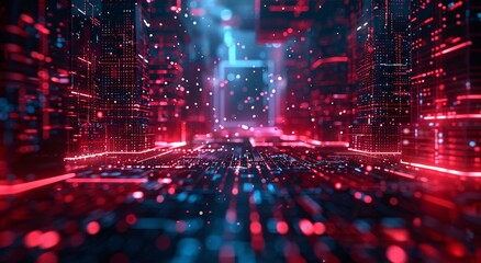 Obraz premium Technology concept background in 3D