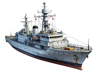 Naklejka premium Horizon ship on transparent