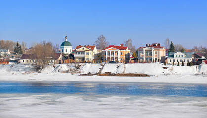 Russia. Zavolzhsky district of Tver and the Volga river.