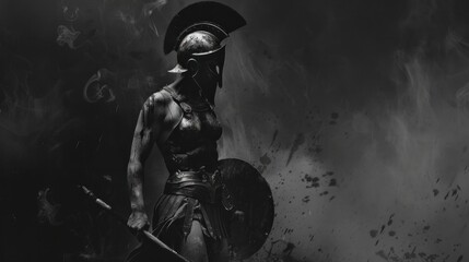 spartan warrior - obrazy, fototapety, plakaty