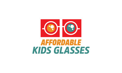Creative moder kids glasses logo design.