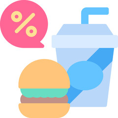 Fast food discount icon