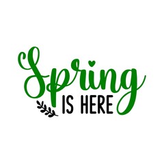 Spring typography design on plain white transparent isolated background for card, shirt, hoodie, sweatshirt, apparel, tag, mug, icon, poster or badge