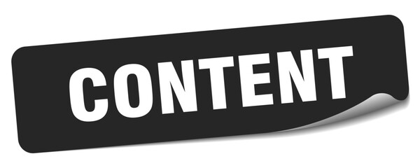 Obraz premium content sticker. content label