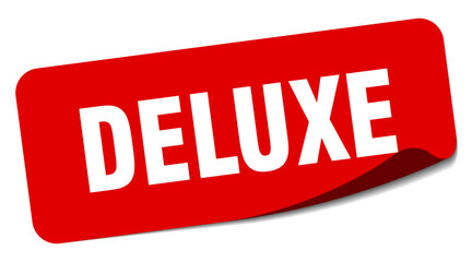 deluxe sticker. deluxe label