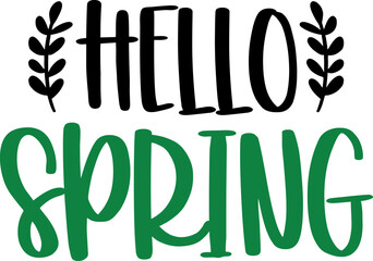 Spring typography design on plain white transparent isolated background for card, shirt, hoodie, sweatshirt, apparel, tag, mug, icon, poster or badge