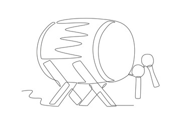 Drums are made from tree trunks with the inside removed