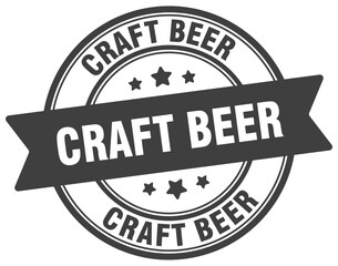 craft beer stamp. craft beer label on transparent background. round sign