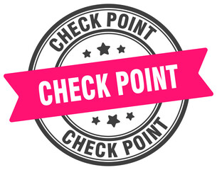 check point stamp. check point label on transparent background. round sign