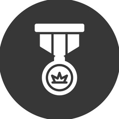 Silver Medal Glyph Inverted