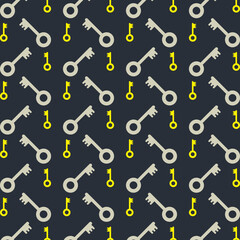 Key repeating pattern trendy style icon beautiful vector illustration background