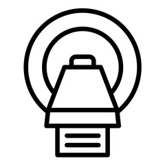Vector Design MRI Machine Icon Style