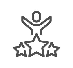 Swot analysis related icon outline and linear vector.