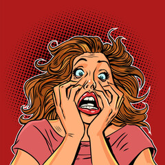 The woman is holding her head. A hopeless, stressful life situation. Psychological health problems.