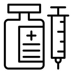 Vector Design Vaccine Vial Icon Style