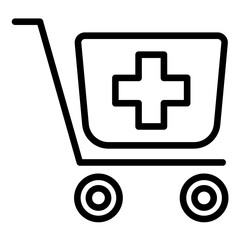 Obraz premium Vector Design Medical Cart Icon Style