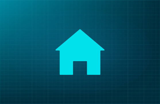 House symbol. Vector illustration on a blue background. Eps 10