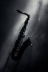 Black and White Saxophone on Stage