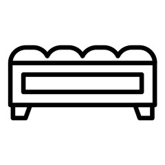 Vector Design Rectangular Ottoman Icon Style