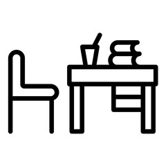 Vector Design Children's Desk Icon Style