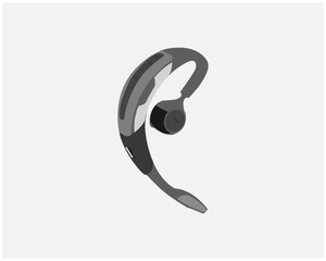 graphic icon sign symbol element head music headset. Earphone blue tooth icon design. Earphone icon in modern flat style design. Vector illustration.