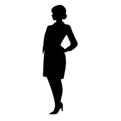  silhouette  of beautiful  girl