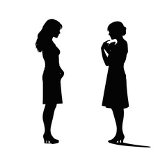 businesswoman silhouette  - vector