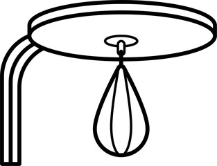 Speed Bag Outline Vector Illustration