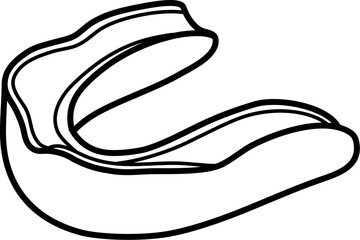 Mouthguard Outline Vector Illustration