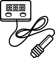 Punch Counter Outline Vector Illustration