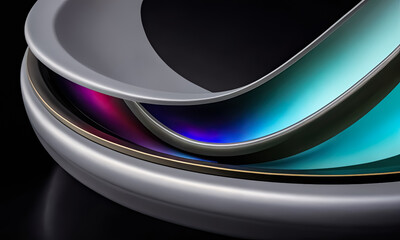 Dynamic Big Neon Wave Pattern