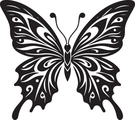 Butterfly silhouette illustration vector