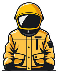 Fototapeta premium Durable Welding Jacket for Sparks and Heat. Isolated on a Transparent Background. Cutout PNG.
