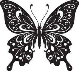 Butterfly silhouette illustration vector
