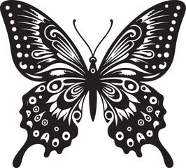 Butterfly silhouette illustration vector