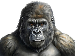 Obraz premium Gorilla on transparent