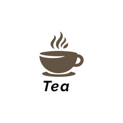 Simplistic brown tea cup logo design