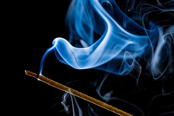incense stick with smoke