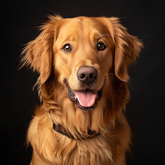 Professional Headshot Portrait of a Golden Retriever