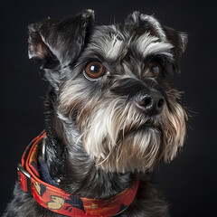 Professional Headshot Photograph Portrait of a Miniature Schnauzer