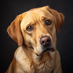  Professional Headshot Portrait of a Yellow Labrador