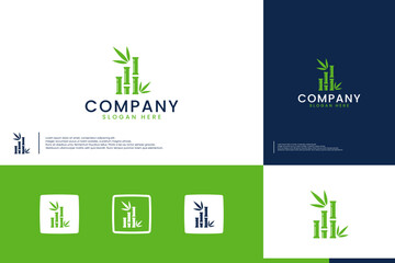bamboo logo , modern style , art , logo design vector.