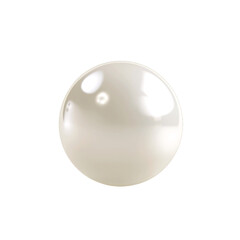 Smooth white expensive pearl ball on an isolated background