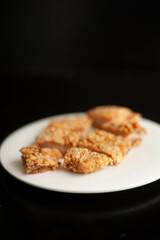 Taiwanese fried chicken steak on a plate